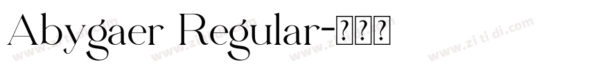 Abygaer Regular字体转换